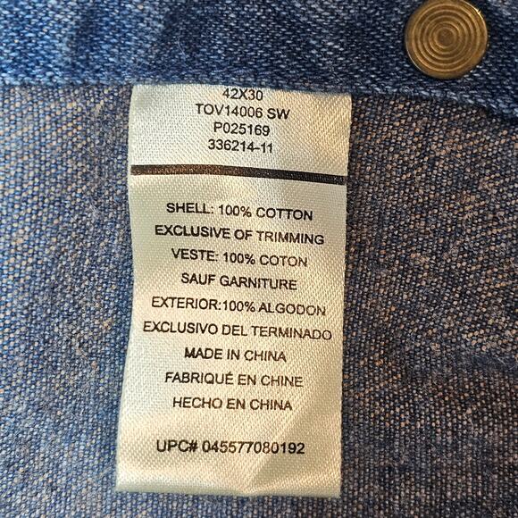 Liberty Men's Stonewashed Denim Bib Overalls 42x30 - Picture 12 of 16